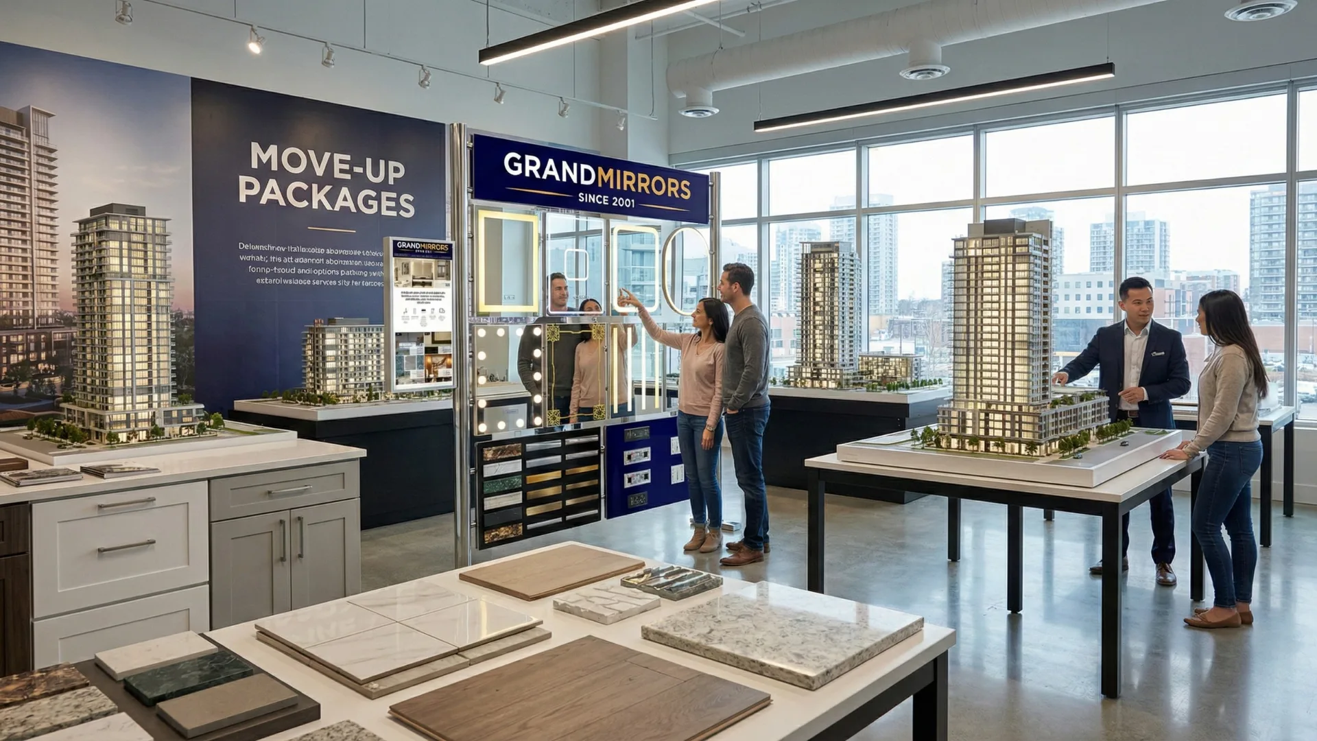 Wall-mounted stunning mirrors above the sink perfect design for the bathroom.