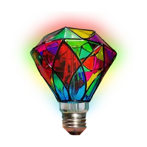 Grand Mirrors Hollywood Bulb B720 diamond shape in RGB light