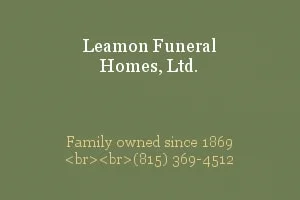 Leamon funeral home in Street Lena, Illinois.